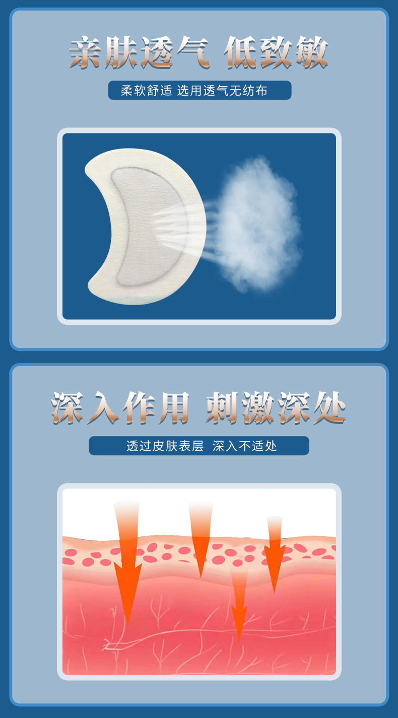 敷貼于淋巴處，親膚舒適透氣
